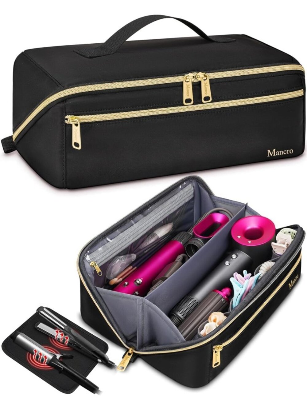 Travel Hair Tools Organizer Bag - Compatible with Shark Flexstyle & More